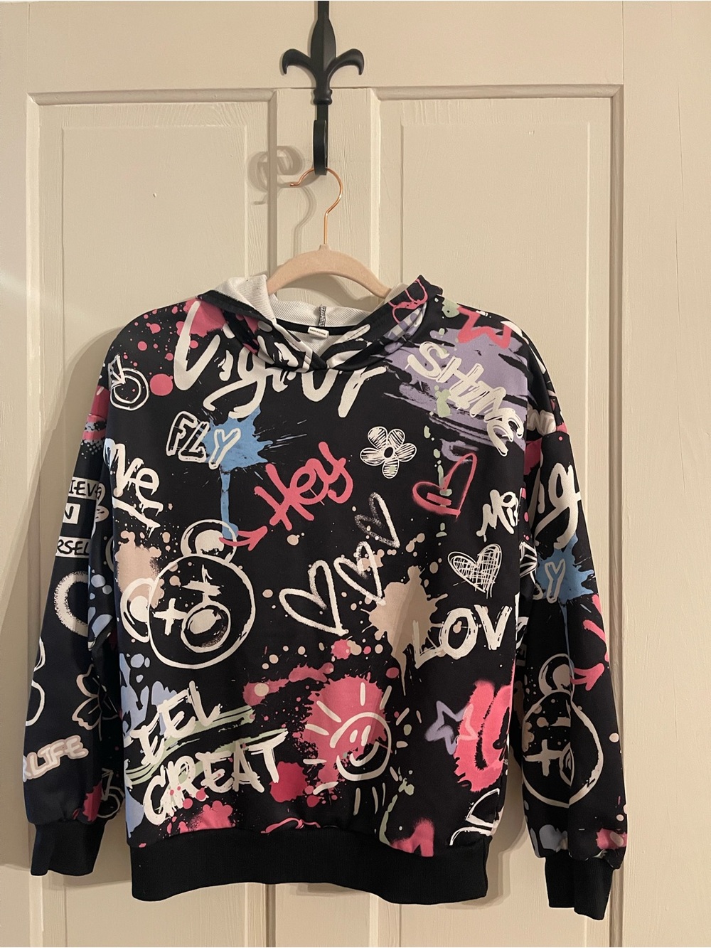 Teen fun print hoodie